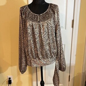 Chic Black and Cream Women's Blouse